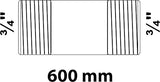 Kirchhoff smeedbare ijzeren pijpnippel, verzinkt, 3 4 x 600 mm, (23) - 989823955