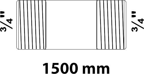 Kirchhoff Schmiedeeisen-Rohrnippel, verzinkt, 3 4 x 1500 mm, (23) - 989824255