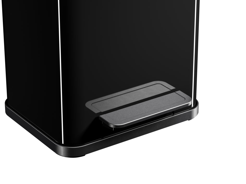 Hailo Hailo 0622-260 Öko Duo plus M Pedal Bin 2x 9l Silber Schwarz