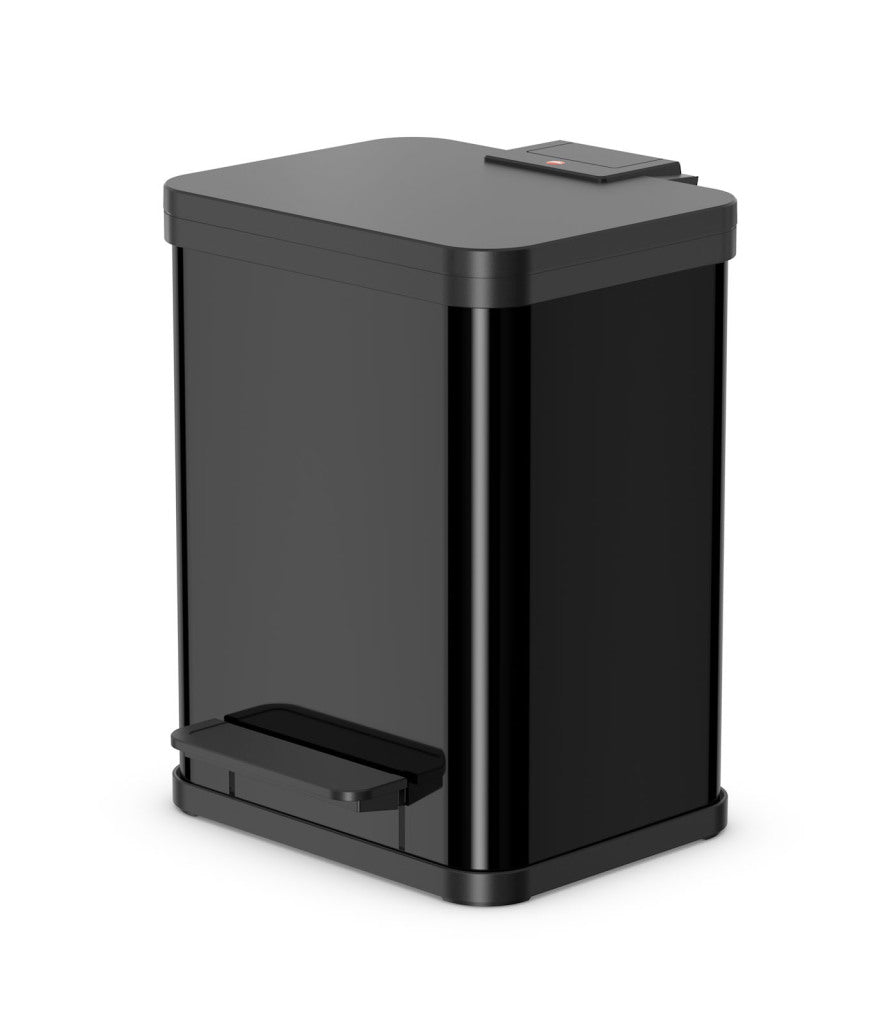 Hailo Hailo 0622-260 Öko Duo plus M Pedal Bin 2x 9l Silber Schwarz