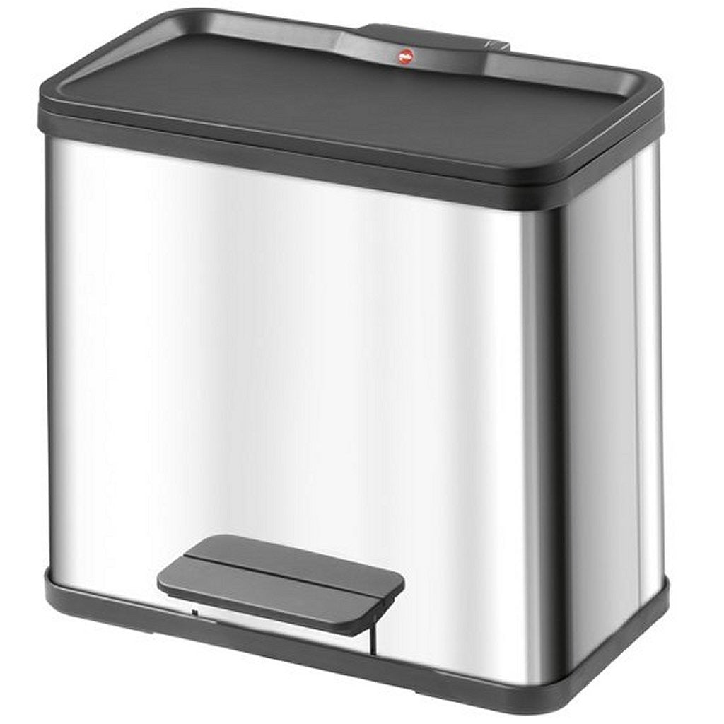 Hailo Hailo 0630-200 Öko Duo Plus Ledal Bucket 17+9l Rustfritt stål Black