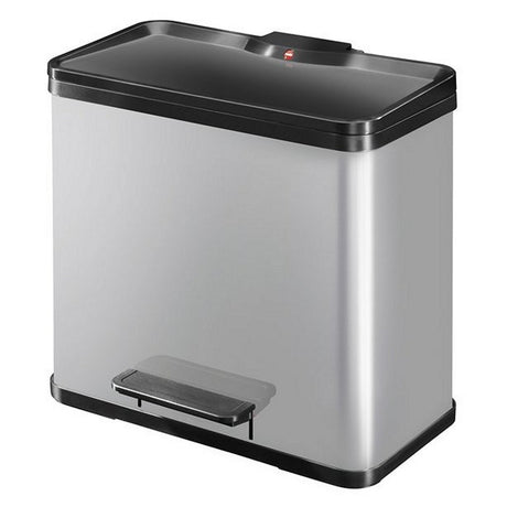 Hailo 0630-220 öko duo plus l Treteimer 17+9l Edelstahl Silber