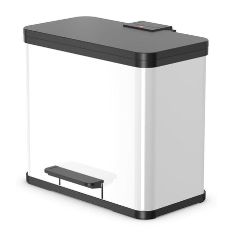 Hailo 0630-230 Oko Duo Plus L Pedal Eimer 17+9l Weiß schwarz