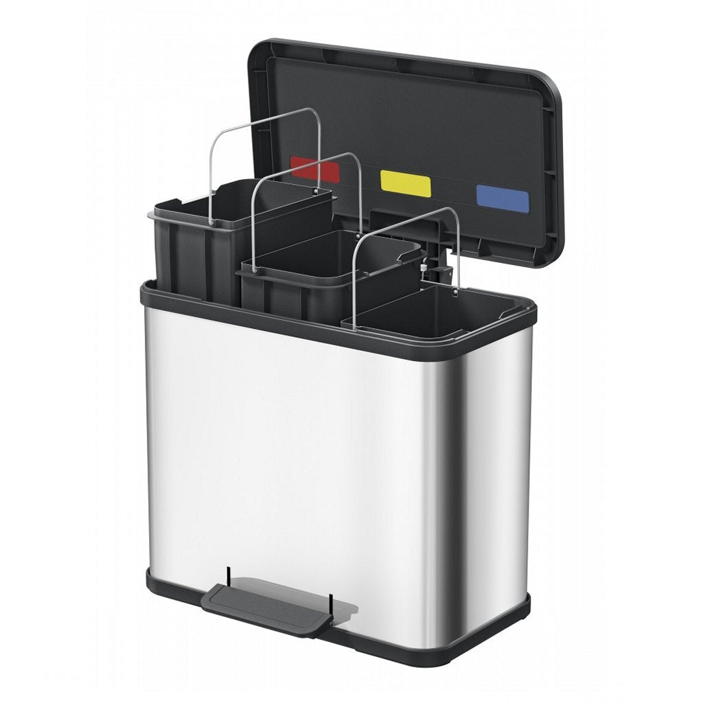 Hailo öko trio plus Abfallbehälter - 3 x 9l - Schwarz
