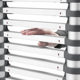 Hailo T80 Aluminium-Teleskopleiter 13 Stufen + Stabilisierungsstange 111-380 cm