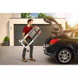 Hailo T80 Aluminium-Teleskopleiter 13 Stufen + Stabilisierungsstange 111-380 cm