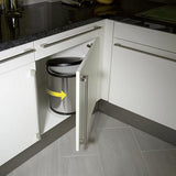 Hailo 3555-101 Compact-Box M Recycle Bin 15l Silberschwarz