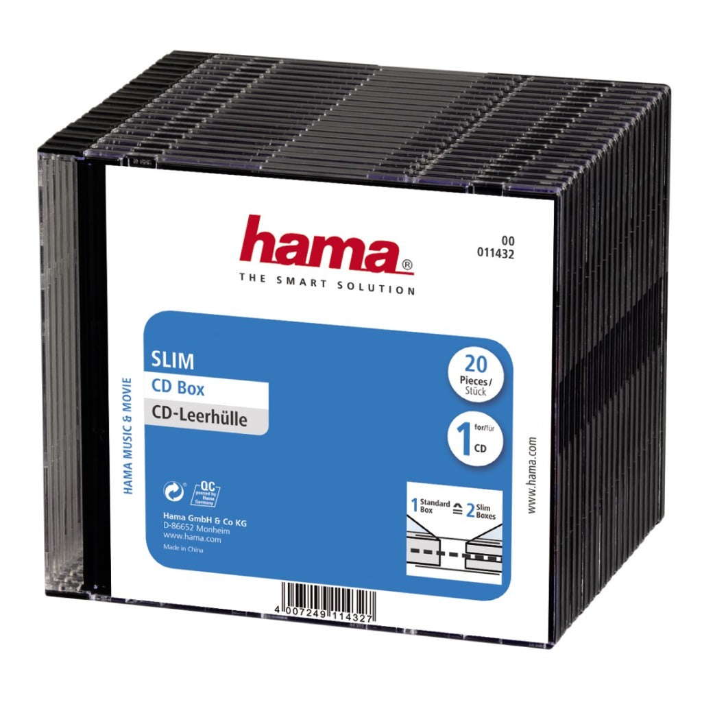 Hama CD Slim Box 20-P. rosso