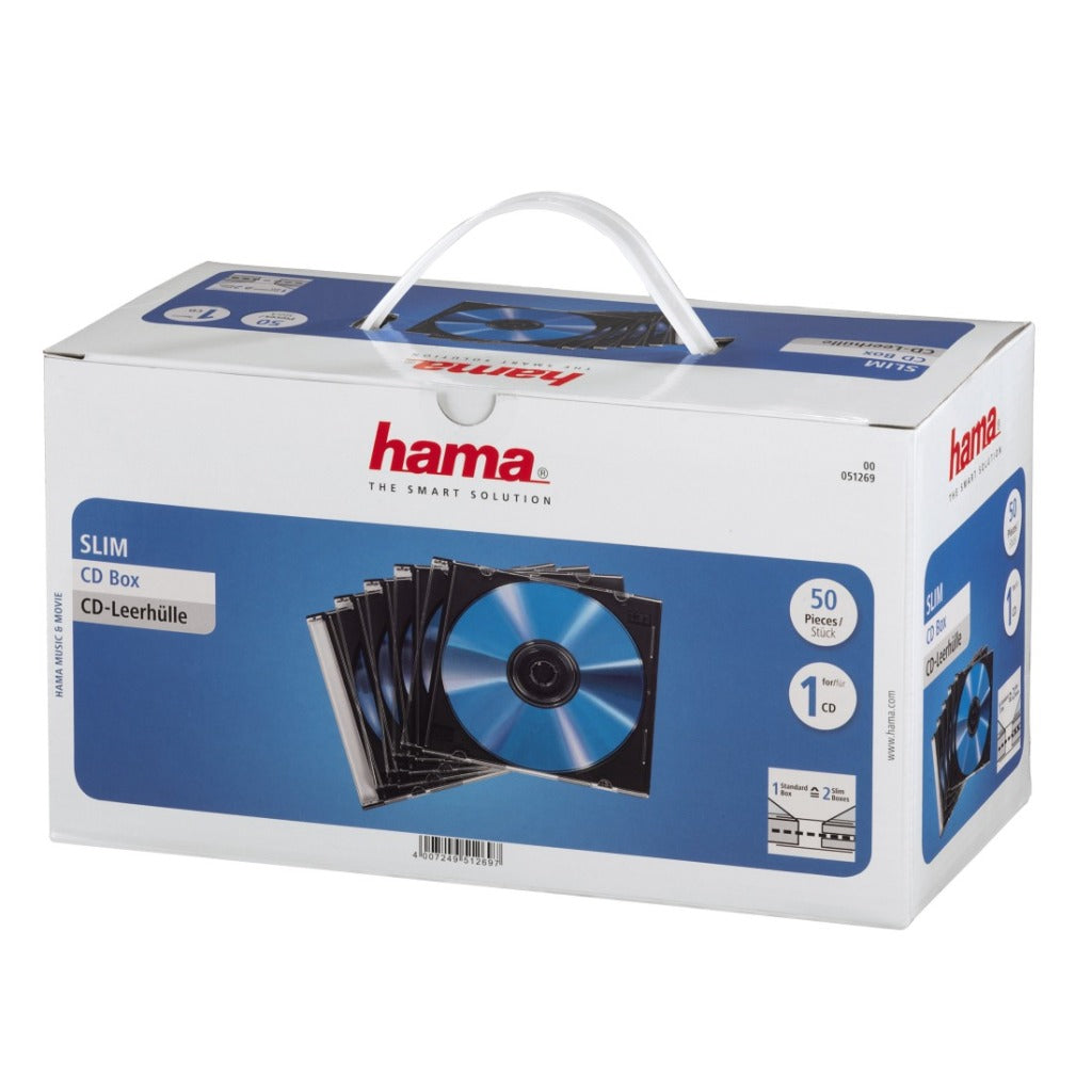 Hama cd slim box 50p.