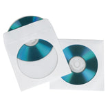 HAMA CD DVD -skydd ärmar papper Vitt 100 stycken