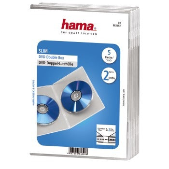 HAMA Dvojna DVD motika Transparent 5 kosov