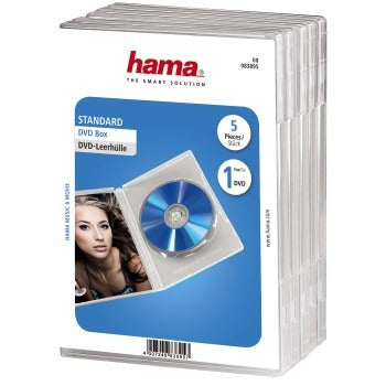 HAMA DVD BOX TRANSARENT 5PAK