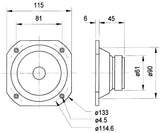 Visaton Visaton VS-FRS10 WP 4W Vollstrecke Lautsprecher Salzwasser-resistent 10 cm (4) 4 Ohm Weiß