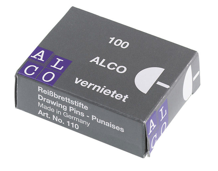 Alco al-110 Reißzwecken, 9 mm Messing, Schachtel mit 100 Stück