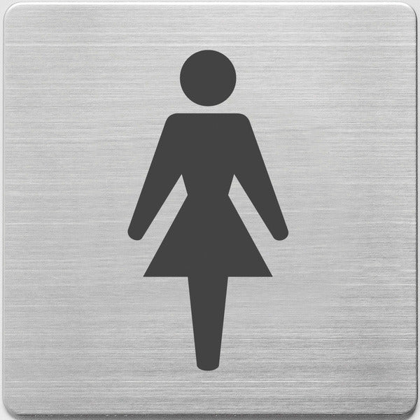 Alco al-450-1 Piktogramm Edelstahl 90x90x1mm - Damentoilette -