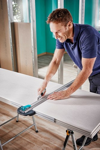 Wolfcraft - Gipsschneider - T-Schiene mit Parallelschneider für Gips - 4008000