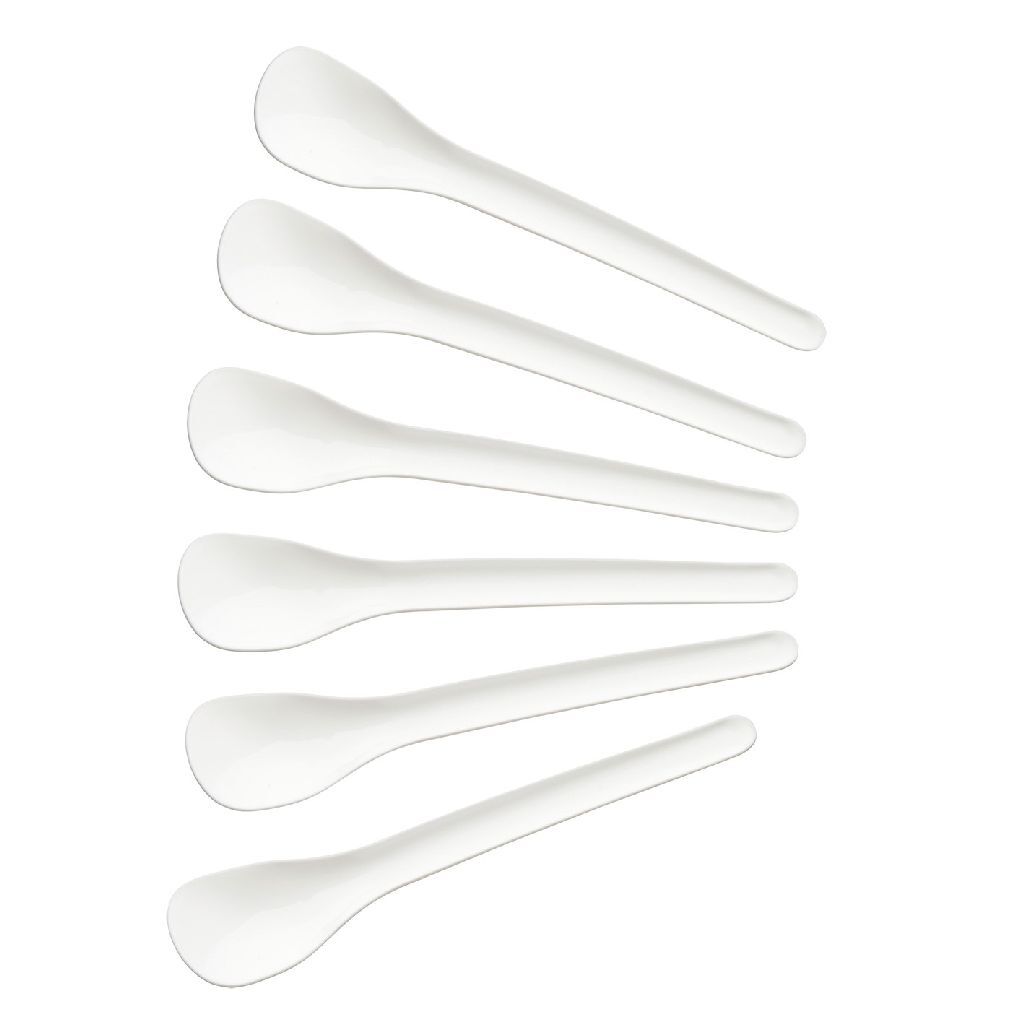 Fackelmann Eierlöffel 14 cm 6 Stück weiß