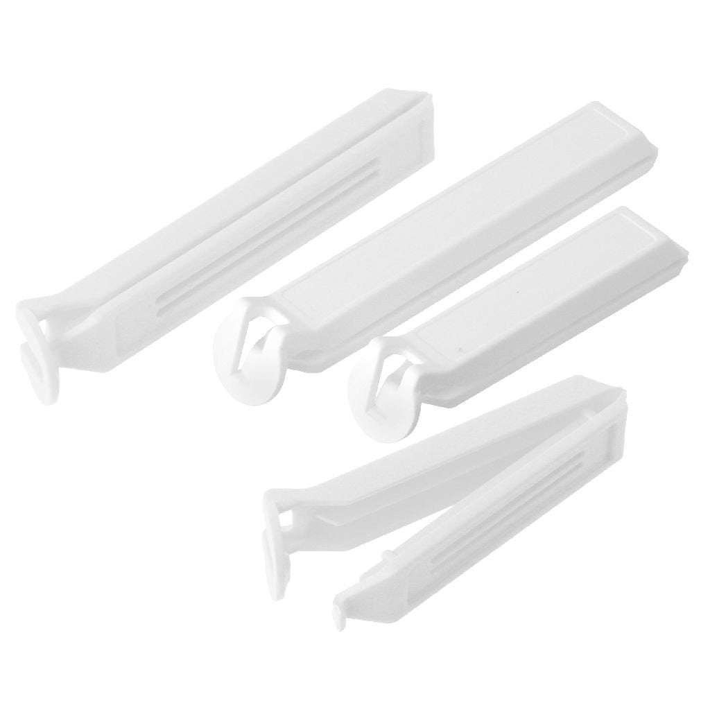 Fackelmann Basic Versholding clamp 11 and 8 cm White 4 pieces