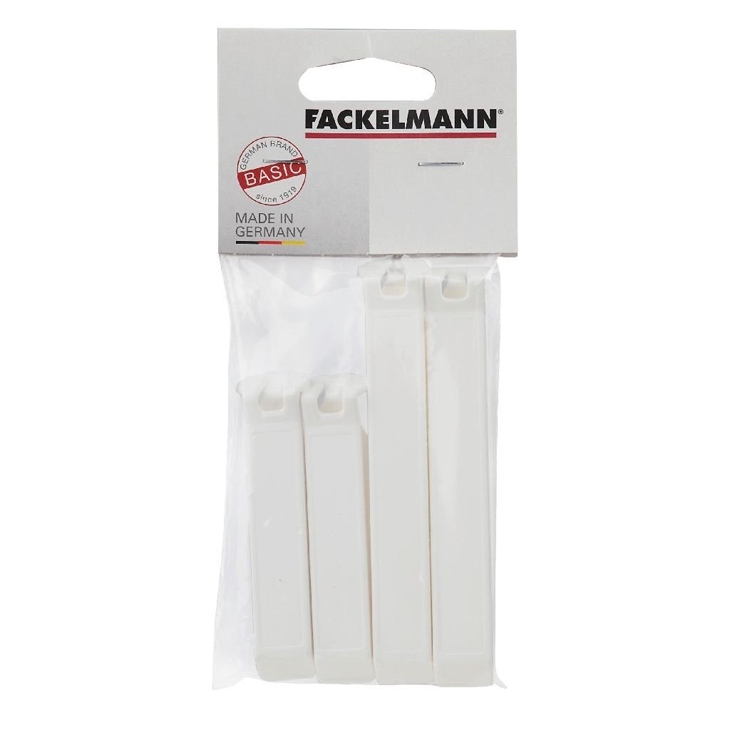 Fackelmann Basic Versholding Clamp 11 a 8 cm bílé 4 kusy