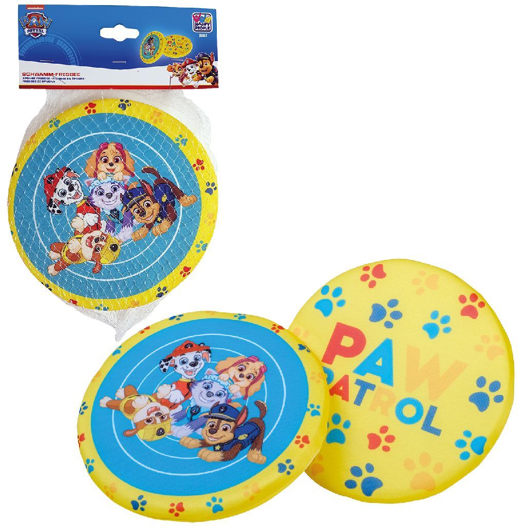 Pfotenpatrouille Schwamm Frisbee 19 cm gelbblau