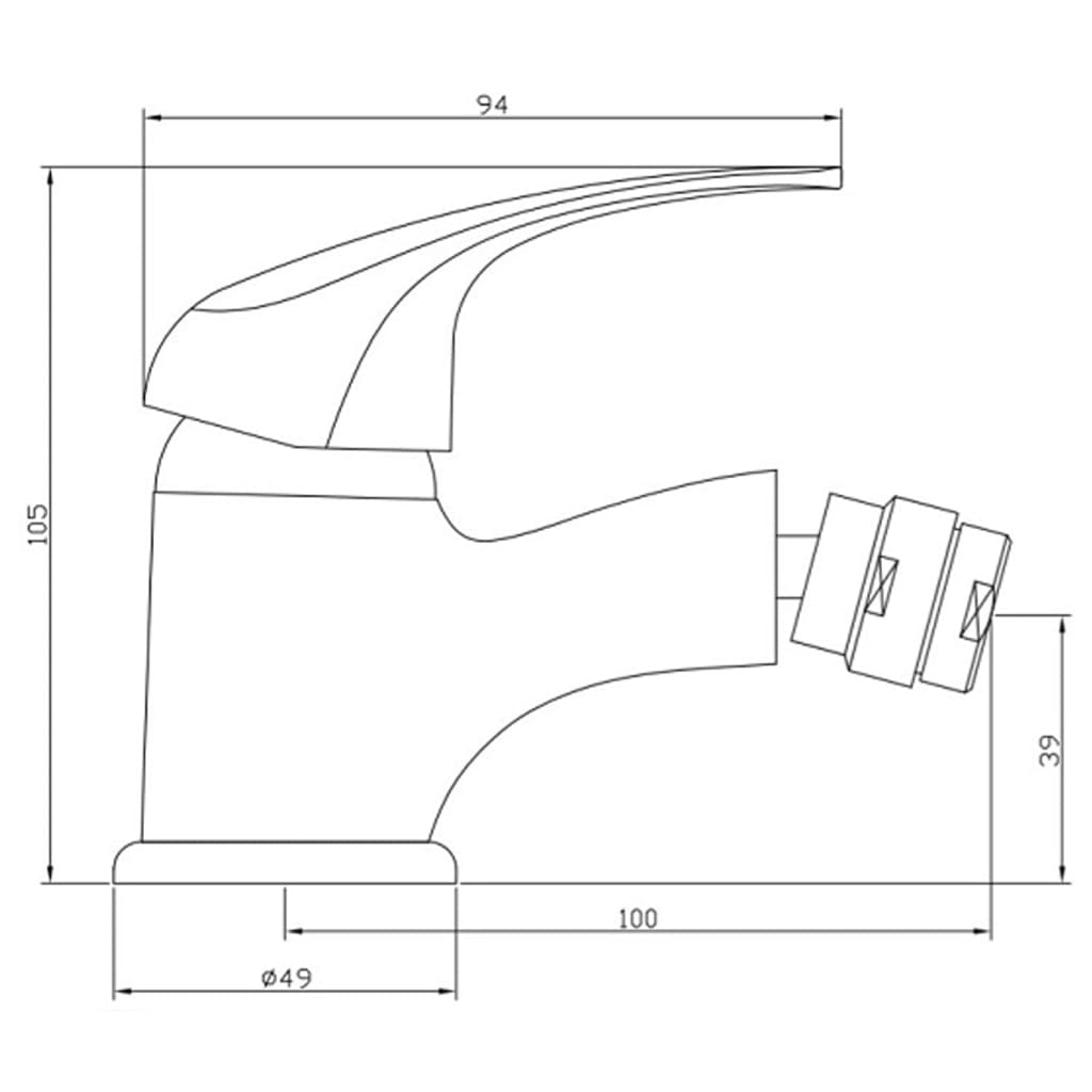 Schütte Schütte Bidet Mixer Athos más cromado