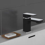 Schütte Schütte Washbasin Mixed Madasgaskar Chrome -Colorado y negro mate negro