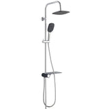 Schütte Schütte Rain Shower con meseta lateral Anthacite de color cromado