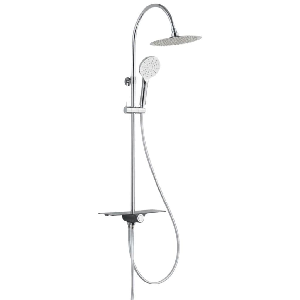 Schütte Schütte Rain Shower Set con estacita de color cromo de meseta