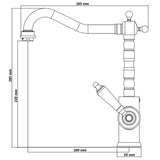 Schütte schütte eenknops mezclador antiguo estilo cromado