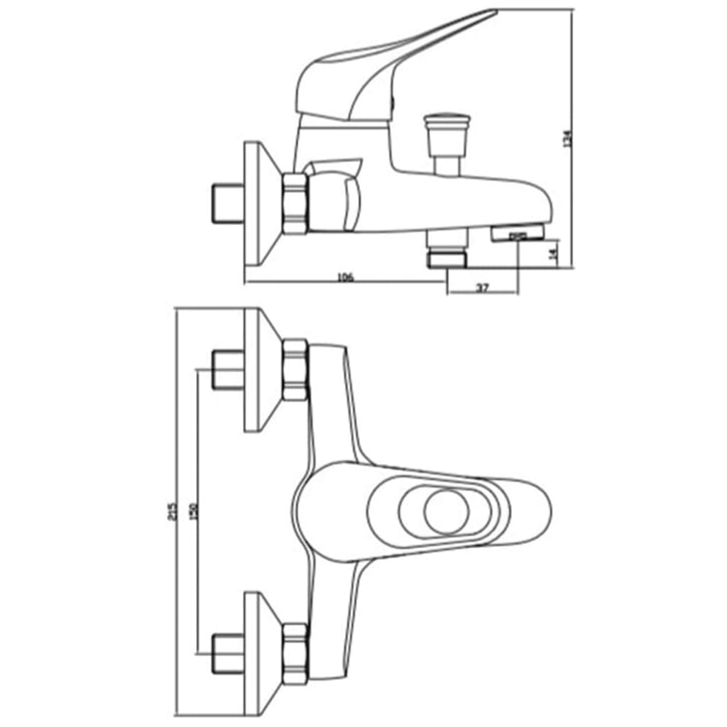 Schütte Schütte Bad-Ducher Mixer Porto Chrome