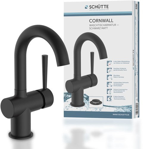 Schütte Washbeer Mixer mit Seitengriff Cornwall Matzwart