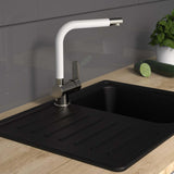 Schütte One -Button Mixer Crane mit hohem Ausgang Rio Edelstahl Matt White