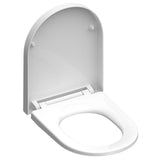 Asiento de inodoro Schütte Schütte Duroplast blanco en forma de D