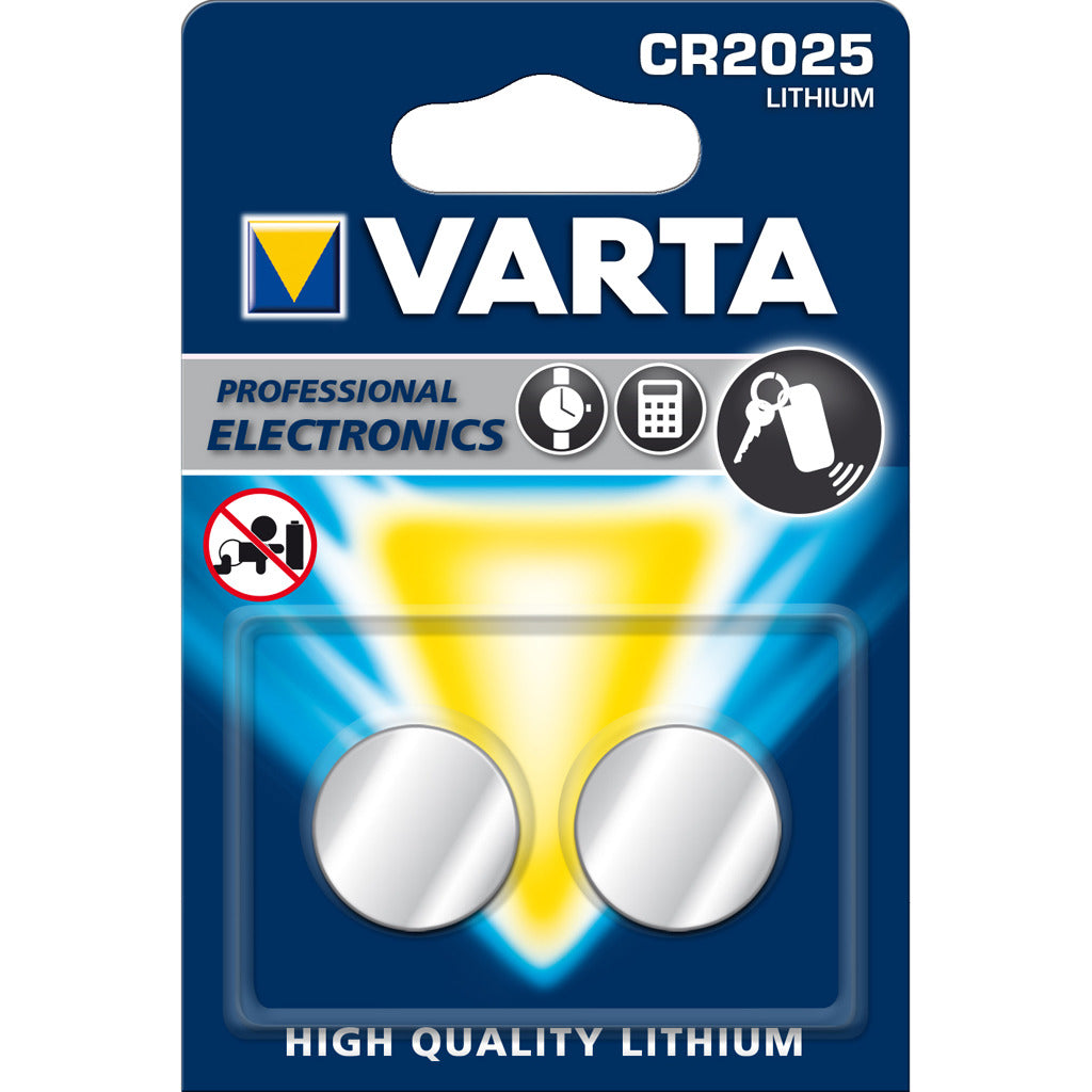 VARTA CR2025 KNOOP CELL BATTERIES 2 PIECE