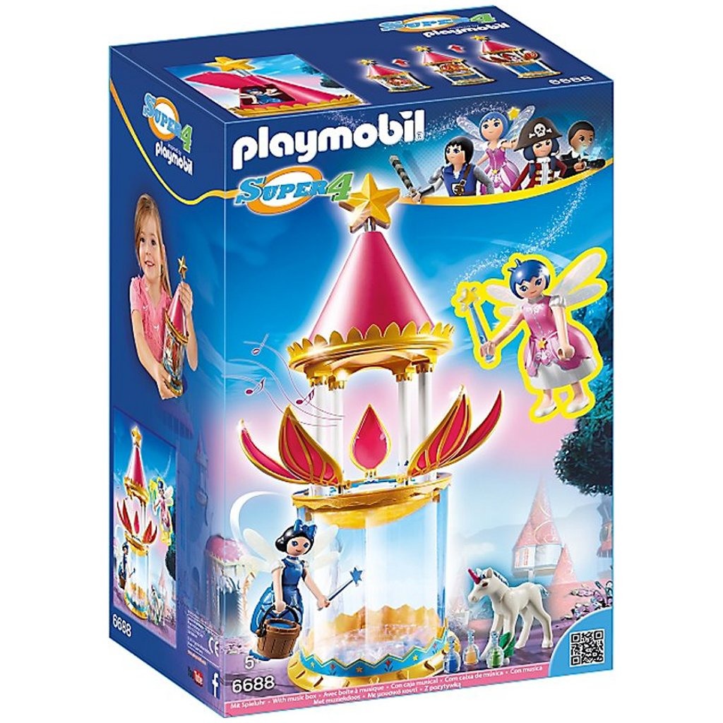 Playmobil 6688 Super 4 Donella mit Musik-Blumenturm + Sound