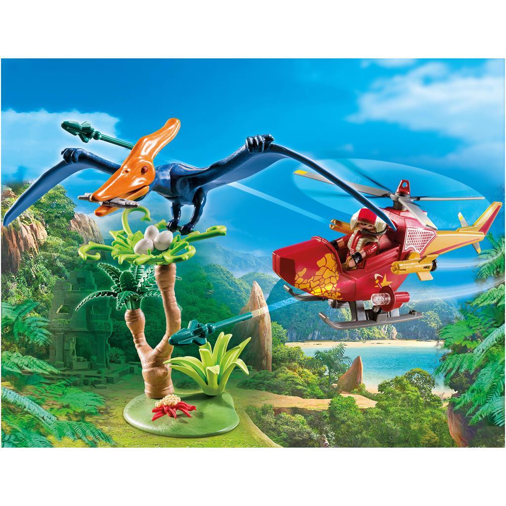 Playmobil 9430 The Explorers Helicopter con Pteranodon