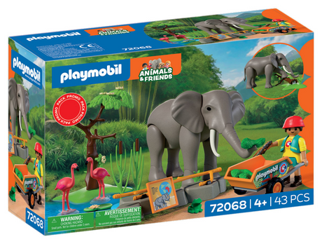 Playmobil Animals Friends Elefant mit Tierpfleger – 72068
