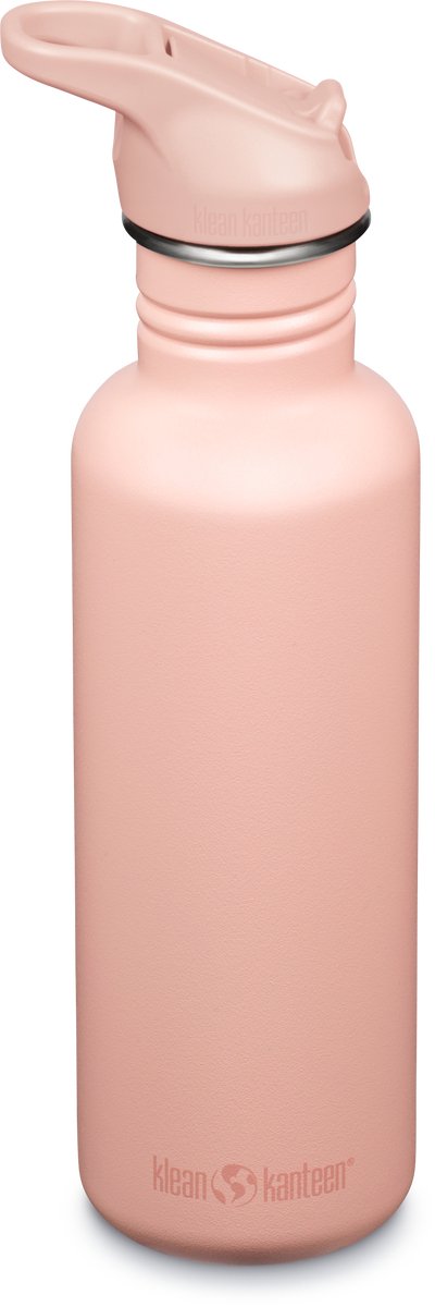 Klean Kanteen Trinkflasche Classic 800 ml mit Sportverschluss – Trinkflasche – Pfirsichparfait