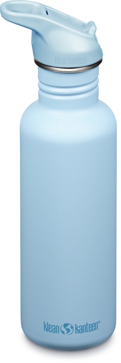 Klean Kanteen Trinkflasche Classic 800 ml mit Sportverschluss – Trinkflasche – Clear Sky