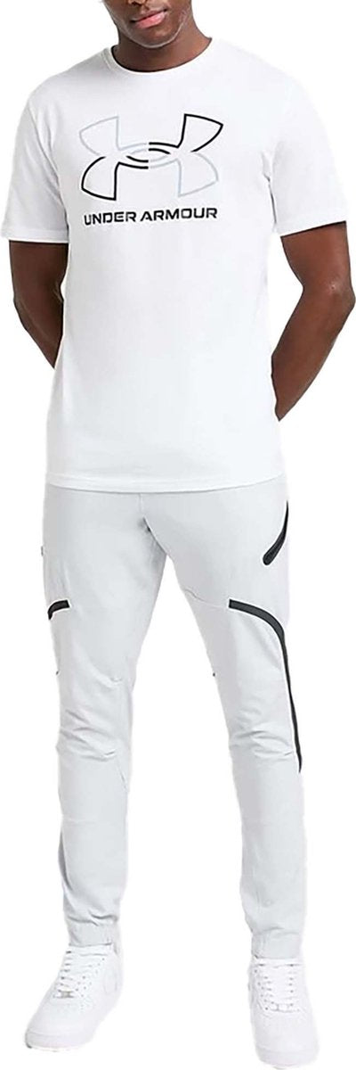 Under Armour UA GL Foundation Update SS-WHT Herren-Sportshirt – Weiß – Mod-Grau – Schwarz