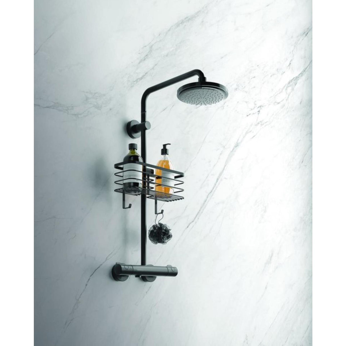 Metaltex Duschregal 29x11x15 cm aus schwarzem Metall