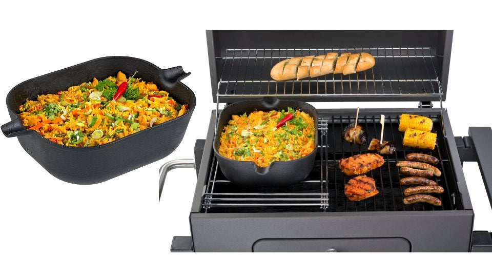 Tepro 8583 Gusseisen-Wok-Einsatz für 8570 Hauptgrillrost