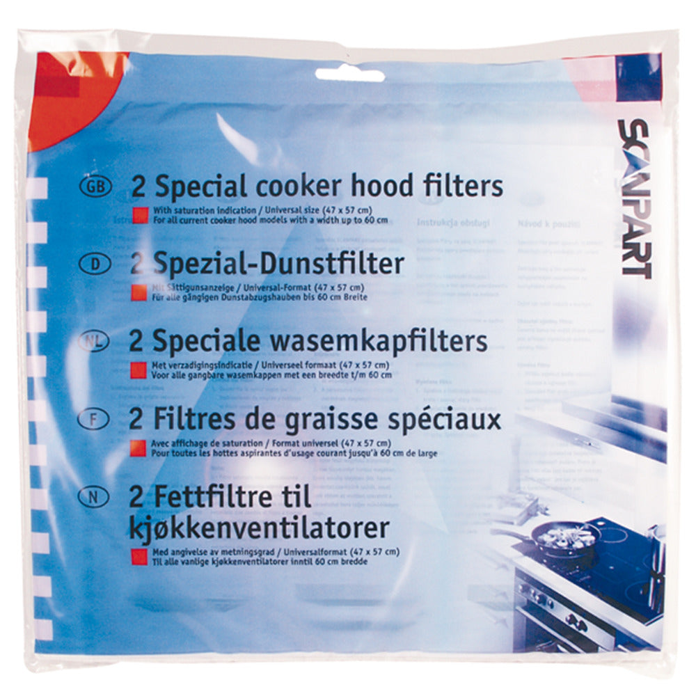 Scanpart 1530050002 L001 Universal uppsättning av extraktorfilter 47x57cm