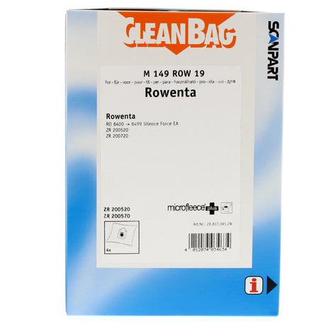 Scanpart Microfleece+ Staubbeutel Rowenta Silence Force