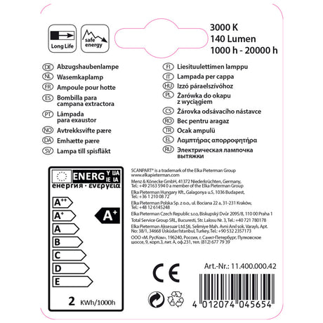 Scanpart Dunstabzugshaubenlampe E14 20W LED T26