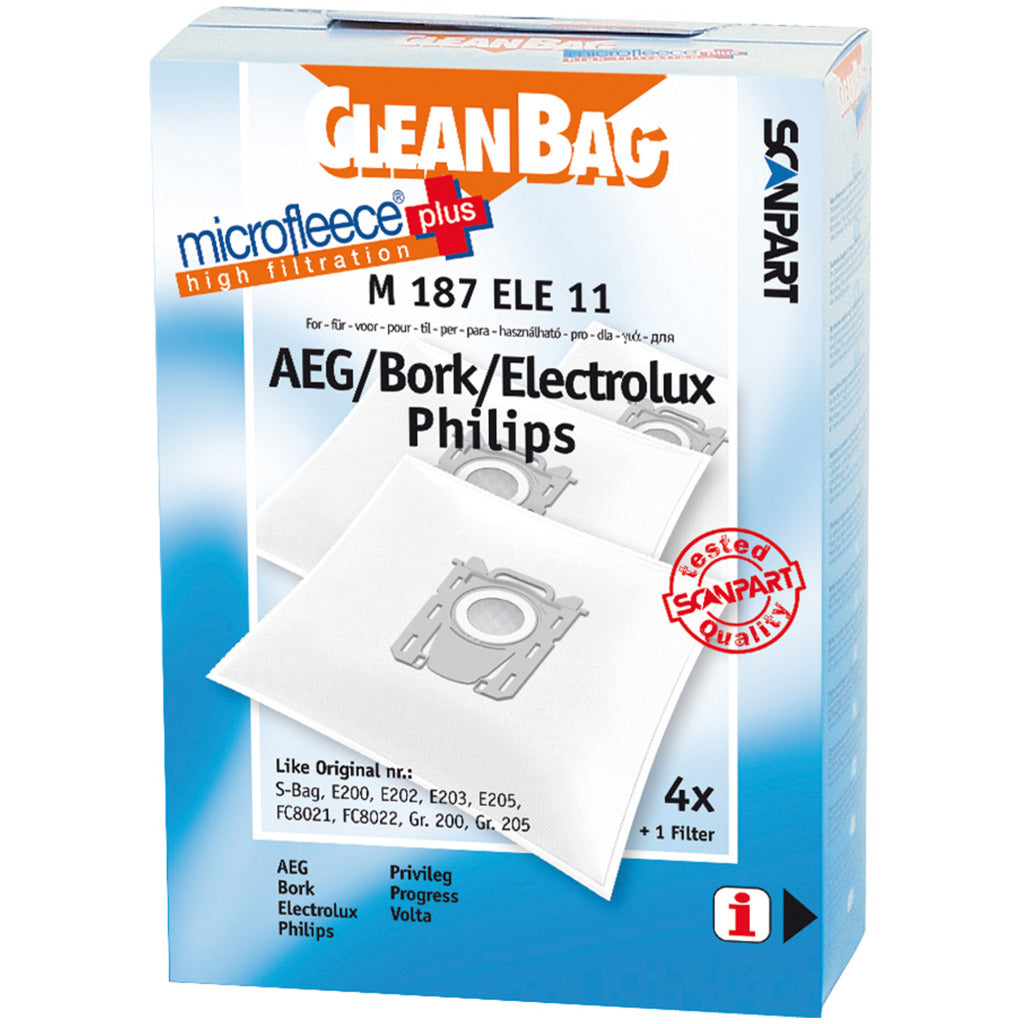 ScanPart ScanPart M187Ele11 Microfleece + Sac à poussière S-Bag 4 pièces