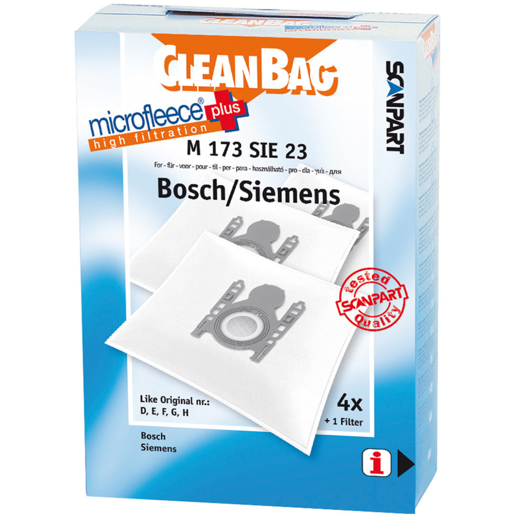 SCANSPART M173SIE23 Bolsa de polvo micrófleas B S D E F G H Micro En Micro En