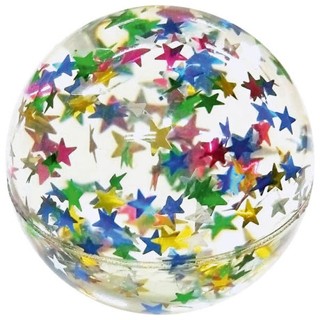 Hüpfball - Glitzersterne. 4,3 cm