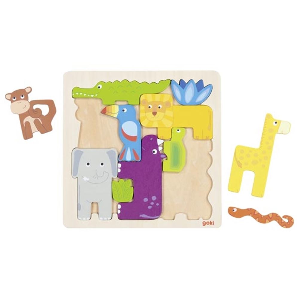 Goki Holzpuzzle Safari, 11tlg.