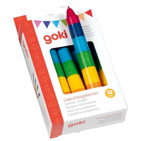 Goki Kerzen Regenbogen, 10 Stk.